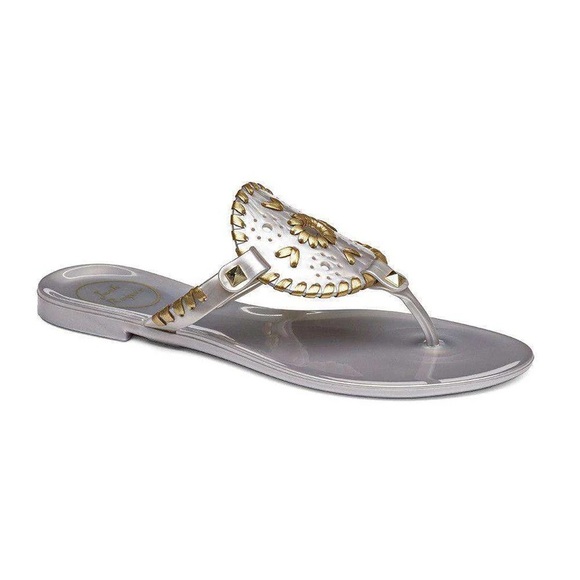 Jack Rogers Shoes - Jack Rogers Silver and Gold Jelly Sandals